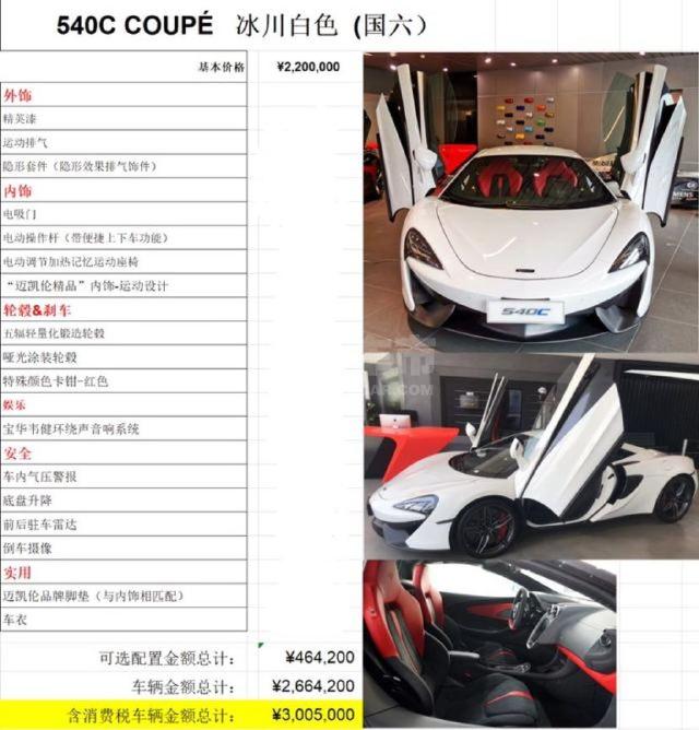 中规2019款 迈凯伦540c 3.8t coupe 现车手续齐 价格以成交为主!